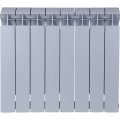 Радиатор биметаллический Global STYLE PLUS 500 8 секций боковое подключение (цвет cod.08 grigio argento opaco metallizzato 2676 (серый)), 155270