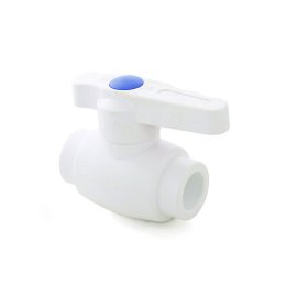 Кран шаровой стандартный проход PPR 63,  белый, RTP