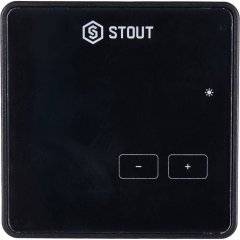 Проводной комнатный регулятор STOUT R-9z, черный, STE-0101-009004