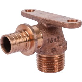 Угольник настенный РЕХАУ RAUTITAN с наружной резьбой 16-R 1/2 RX+ для труб из сшитого полиэтилена аксиальный, 14563641001