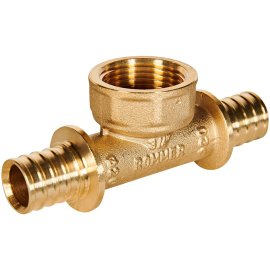 Тройник-переходник с внутренней резьбой ROMMER 20xG 3/4 для труб из сшитого полиэтилена аксиальный, RFA-0028-002034