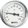 Термометр биметаллический с погружной гильзой WATTS 63 мм штуцер 75 мм