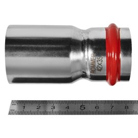 Муфта ROMMER переходная НПр-ВПр, 42х35, из нержавеющей стали прессовой, RSS-1020-004235