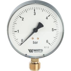 Манометр радиальный WATTS 100мм 1/2 давление 6 бар