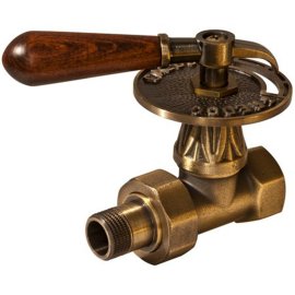 Вентиль RETROstyle RS 217 W латунный 1/2 с дер. ручкой прямой