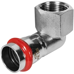 Угольник ROMMER-переходник-ВР, 22х3/4, из нержавеющей стали прессовой