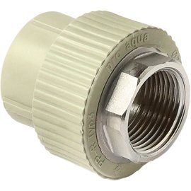 Муфта комбинированная Pro Aqua d=110-4 PP-R под ключ ВР Серая, PA22530PG