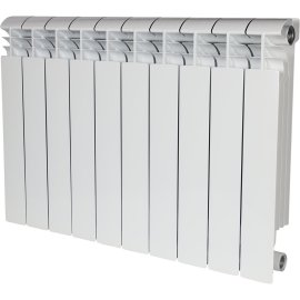 Радиатор алюминиевый STOUT VEGA 500 10 секций боковое подключение (белый RAL 9016), SRA-1310-050010