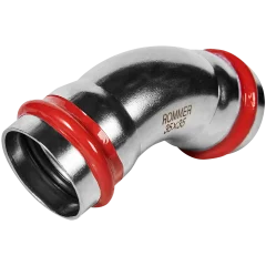 Угольник ROMMER 45°-ВПр, 35, из нержавеющей стали прессовой