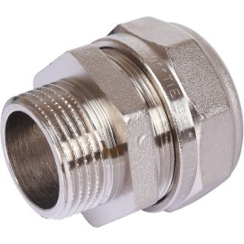 Муфта TIEMME с наружной резьбой (32х3.0х1) для металлопластиковых труб винтовой, 1600020