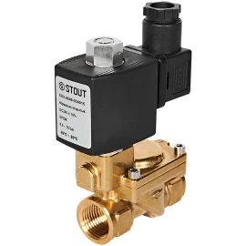 Клапан соленоидный (электромагнитный) STOUT непрямого (пилотного) действия НО 24В G1/2 SSV-0040-024015