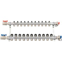 Комплект коллекторов с шаровыми кранами РЕХАУ HKV 11 контуров