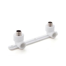 Угольник комбинированный под смеситель PPR наружная резьба 25х 1/2,  белый, РТП