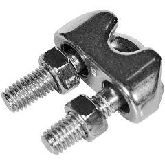 Зажим с двумя гайками из стали А4 5 мм