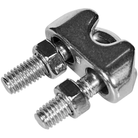 Зажим с двумя гайками из стали А4 5 мм