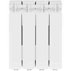 Радиатор алюминиевый STOUT Bravo 350 4 секции боковое подключение RAL9010, SRA-0110-035004