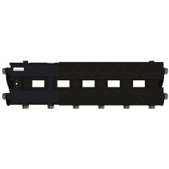 Модульный коллектор GIDRUSS MK-60-4D.EPP (до 60 кВт, магистраль G 1, 3+1 контура G 1, EPP-термоизоляция, 4D-кронштейны K.UMS, цвет черный муар с серебром, подключение для температурного датчика)