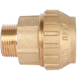 Муфта TIEMME с наружной резьбой 40х1 для труб ПНД винтовой, 3400028