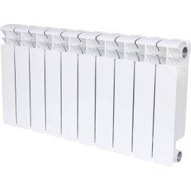 Радиатор биметаллический RIFAR BASE 350 10 секций боковое подключение (белый RAL 9016), 1RB35-10