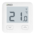 Терморегулятор ENGO Controls E10-W WI-FI, с подключением датчика пола, встраиваемый, белый