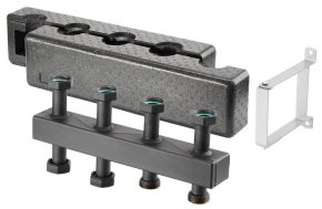 Распределительная гребенка с изоляцией Oventrop для Regumat DN 25 с нижним подключением, 5 контуров