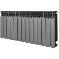 Радиатор биметаллический нижнее правое подключение STOUT TITAN VENTIL 500 14 секций (графит RAL 7024)