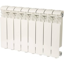 Радиатор алюминиевый Global ISEO 350 8 секций боковое подключение (белый RAL 9010), IS035008