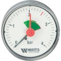 Манометр аксиальный WATTS 63мм 3/8 давление 4 бар