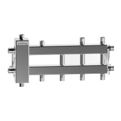 Балансировочный коллектор GIDRUSS BMSS-40-4DU (до 40 кВт, все контуры G, 4D-кронштейны K.UMS, подключение термодатчика)