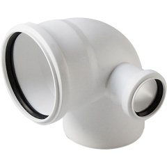 Отвод с выходом правый Pro Aqua Stilte D110x50/87,5 Белый, ST10010587RW