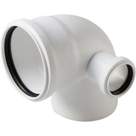 Отвод с выходом правый Pro Aqua Stilte D110x50/87,5 Белый, ST10010587RW