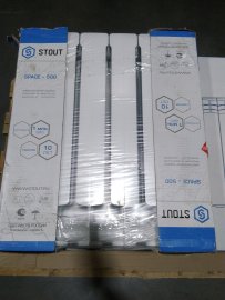 Уцененный товар (вмятина, скол в верхней части крайней секции, нарушена упаковка): Радиатор биметаллический STOUT Space 500 6 секций боковое подключение RAL9016, SRB-0310-050006