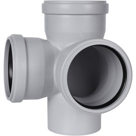 Крестовина двухплоскостная канализационная бесшумная STOUT D110х110х110/ 87,5°, SKB-0017-011087