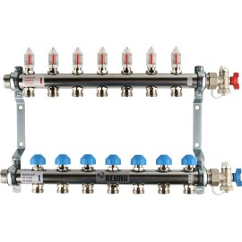 Распределительный коллектор РЕХАУ RAUTHERM S HKV-D на 7 контуров нерж .сталь (без шаровых кранов), 12080711002