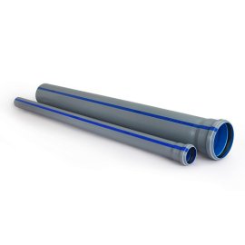 Труба BAIKAL standart  ВК ПП 110х2,7х1000, серый/синий