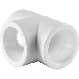 Тройник Политэк d=63 для полипропиленовых труб под сварку (цвет белый), 9000000463