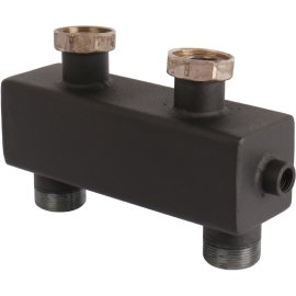 Гидравлическая стрелка ROMMER RDG-0015 с накидными гайками 1 1/2, 5,93 м3/час, RDG-0015-004006