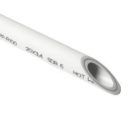 Труба армированная фольгой в центре Pro Aqua DUO SDR 6 Белая 4м PA3900820 PP-R, PA39008