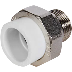 Муфта комбинированная Pro Aqua d=32-1 PP-R разъемная (американка) НР Белая