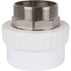 Муфта комбинированная Kalde под шестигранник (наруж. резьба, 90х3 ) для полипропиленовых труб под сварку