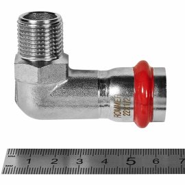 Угольник-Переходник ROMMER ВПр-НР, 22х1/2, из нержавеющей стали прессовой, RSS-1010-002212