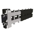 Балансировочный коллектор GIDRUSS BMSS-80-7DU.EPP (до 80 кВт, подкл. котла G 1, 3+3 контура G 1, боковой контур G 1, зеркально-матовая полировка, 4D-кронштейны K.UMS, EPP-термоизоляция)