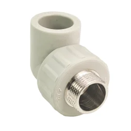 Угольник комбинированный PPR наружная резьба 25х 3/4,  серый, РТП