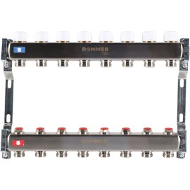 Коллектор из нержавеющей стали без расходомеров ROMMER 8 выходов, RMS-3200-000008