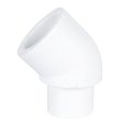 Угольник Политэк d=20 45* внутр./наруж.  для полипропиленовых труб под сварку (цвет белый)
