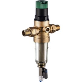 Фильтр самопромывной Гейзер-Бастион 7508155233 1/2 для холодной воды, с регулятором давления, d52,5, 32681