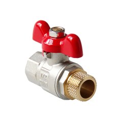Кран шаровой полнопроходной Pro Aqua D 1 1/4 ручка-бабочка, Н-В, FWB61-M32-F32x