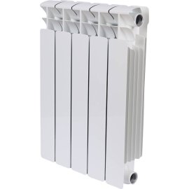 Радиатор биметаллический RIFAR BASE 500 5 секций боковое подключение (белый RAL 9016), 1RB50-5