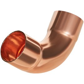 Отвод JINTIAN 90° ВП-ВП 22 из меди под пайку, JT-15002A22E