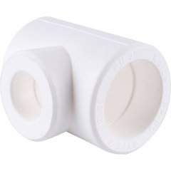 Тройник переходной Kalde 50x32x50 для полипропиленовых труб под сварку (цвет белый)